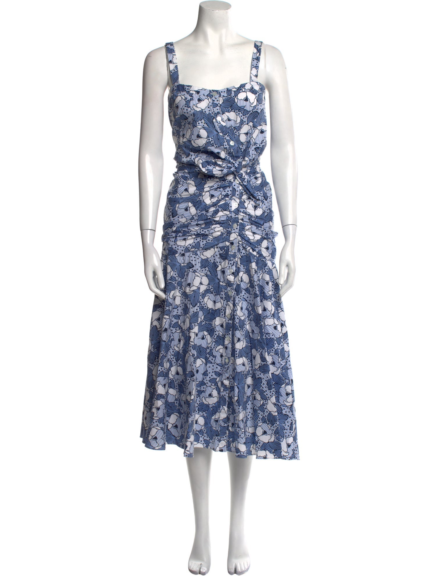 Veronica Beard Floral Print Long Dress