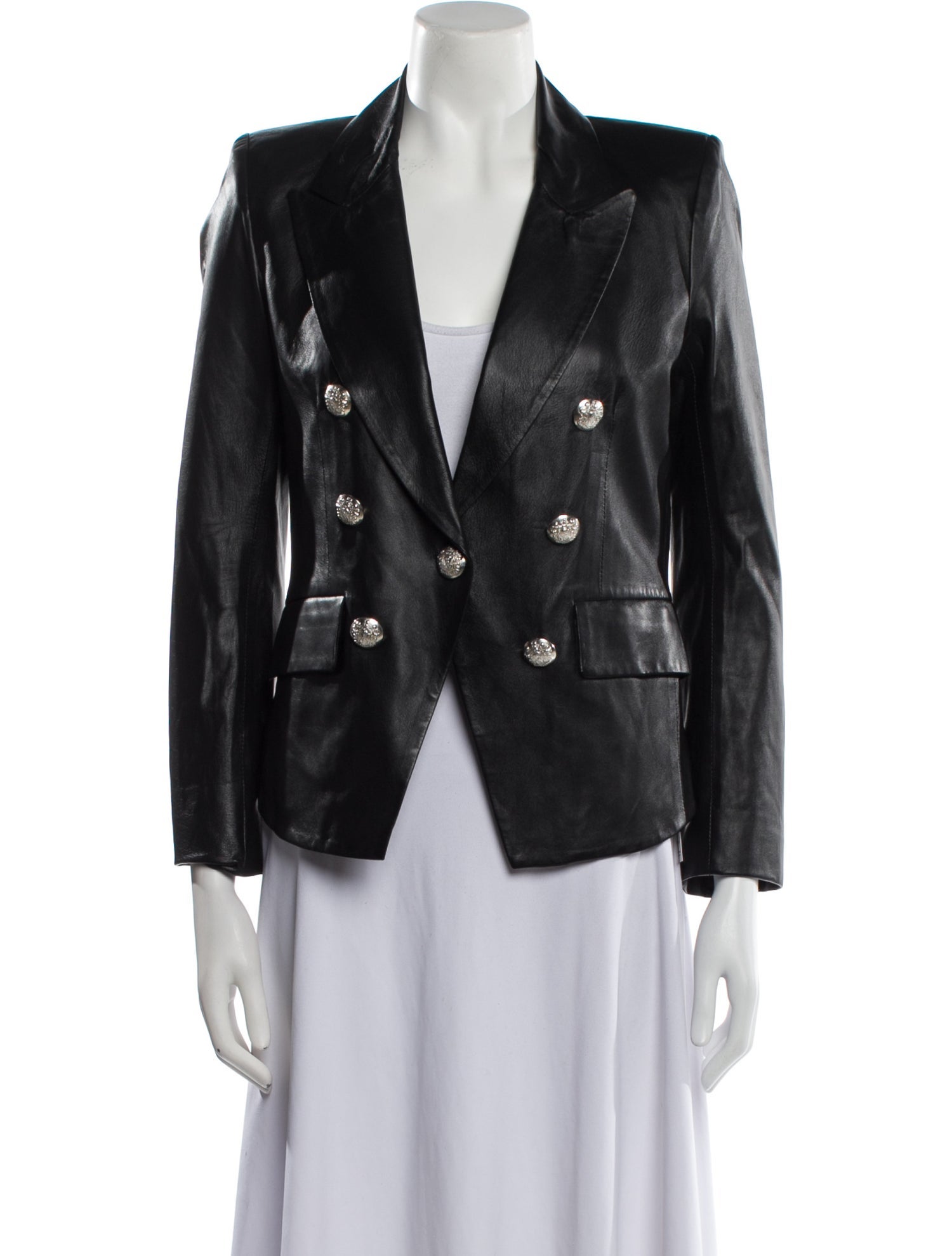 Veronica Beard Lamb Leather Blazer