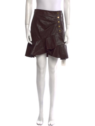 Veronica Beard Leather Mini Skirt