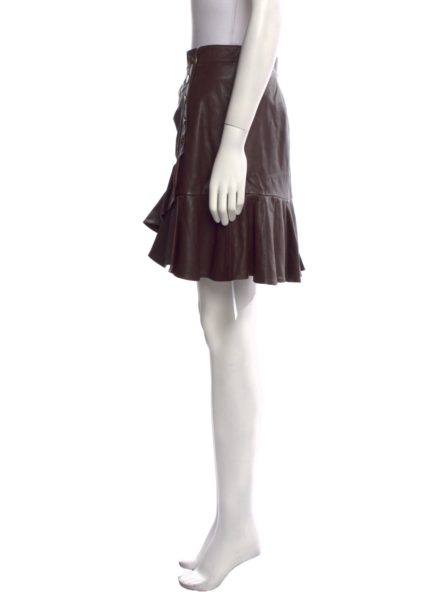 Veronica Beard Leather Mini Skirt