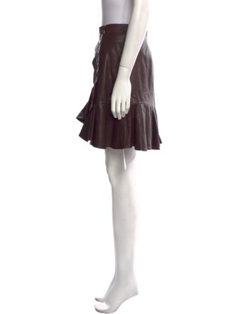 Veronica Beard Leather Mini Skirt