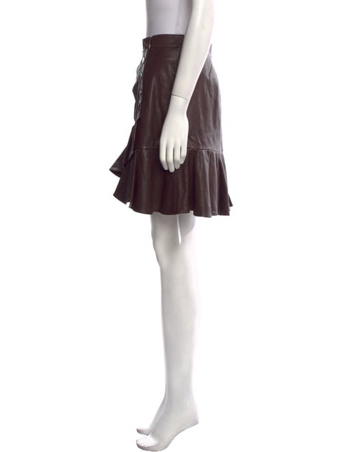 Veronica Beard Leather Mini Skirt