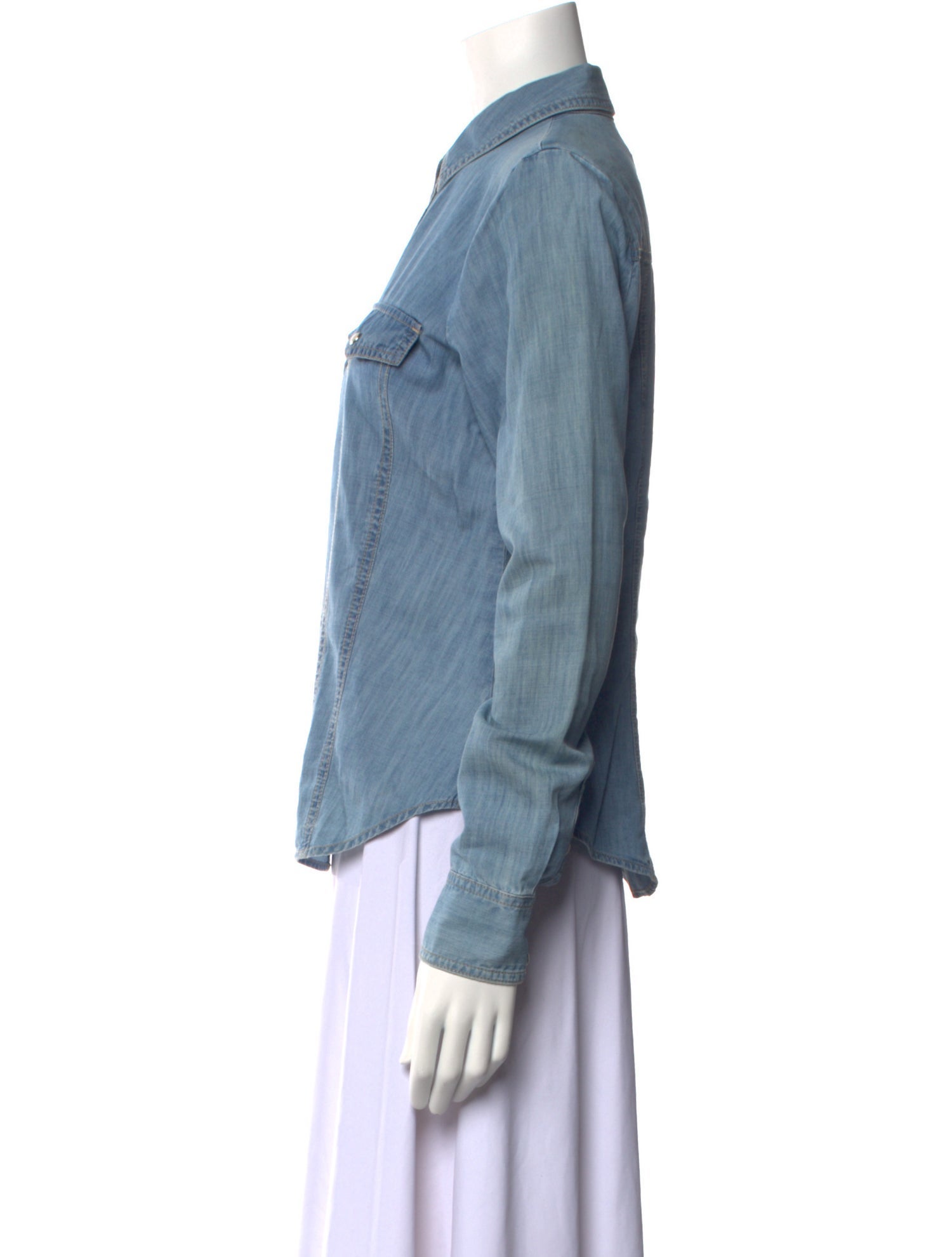 Veronica Beard Long Sleeve Button-Up Top