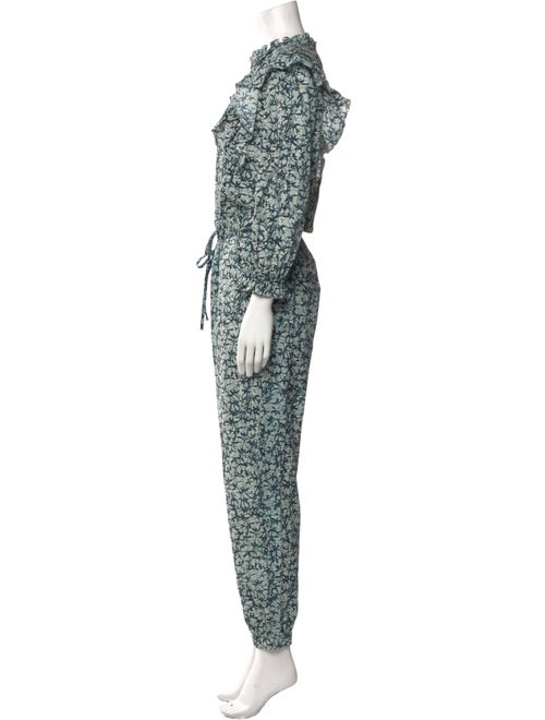Veronica Beard Printed V-Neck Jumpsuit