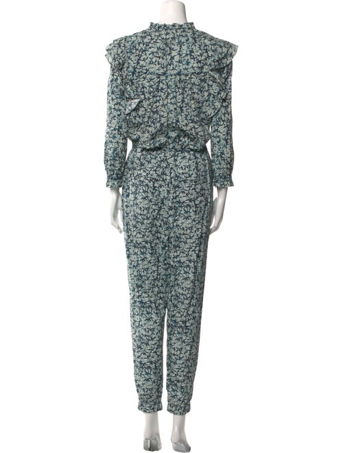 Veronica Beard Printed V-Neck Jumpsuit