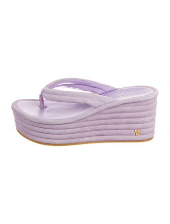 Veronica Beard Suede Flip Flops