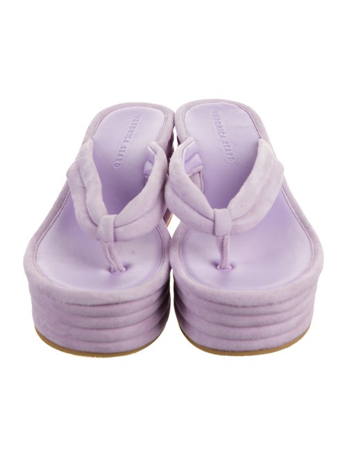 Veronica Beard Suede Flip Flops