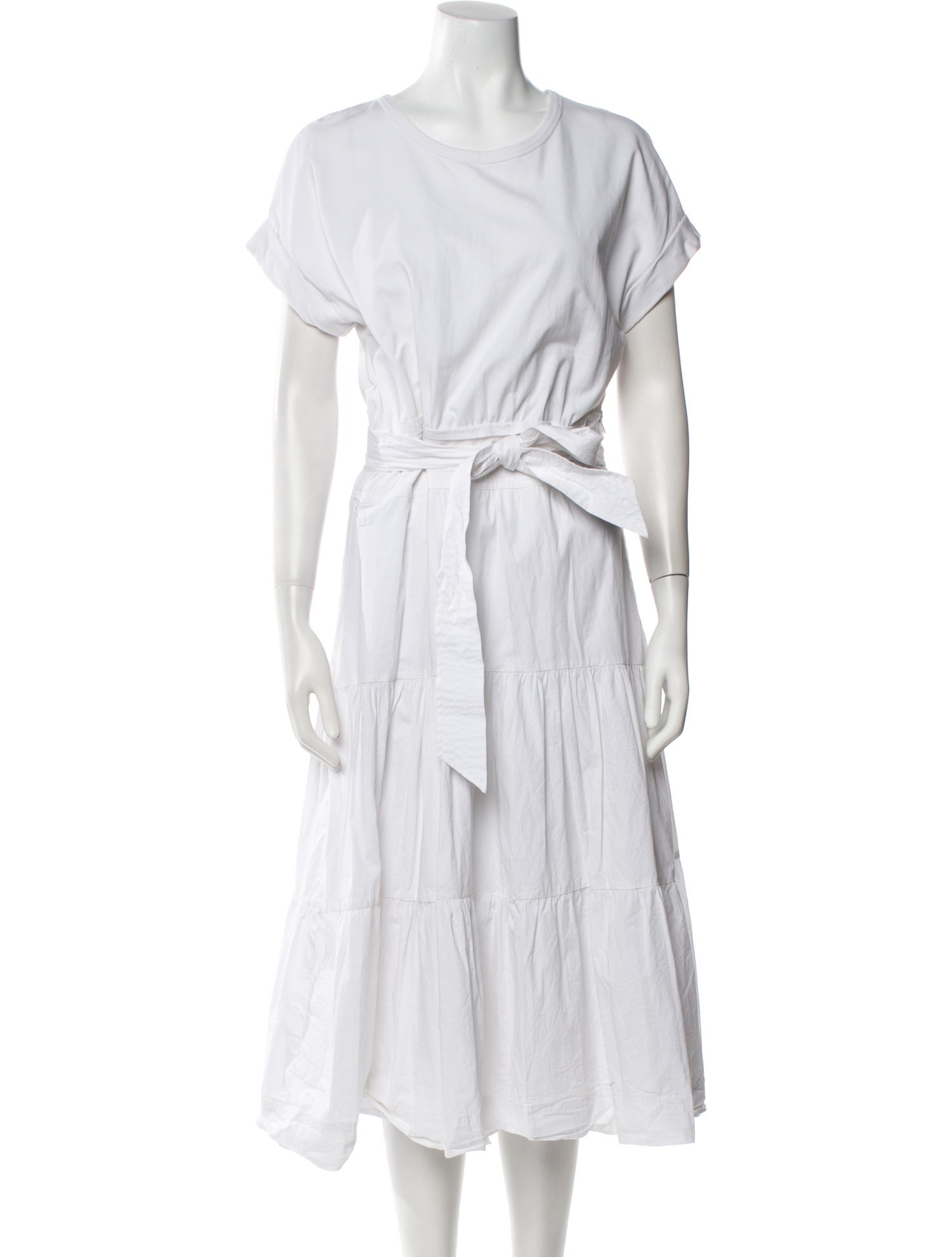 Veronica Beard Scoop Neck Midi Length Dress