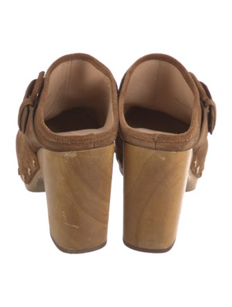 Veronica Beard Suede Studded Accents Mules