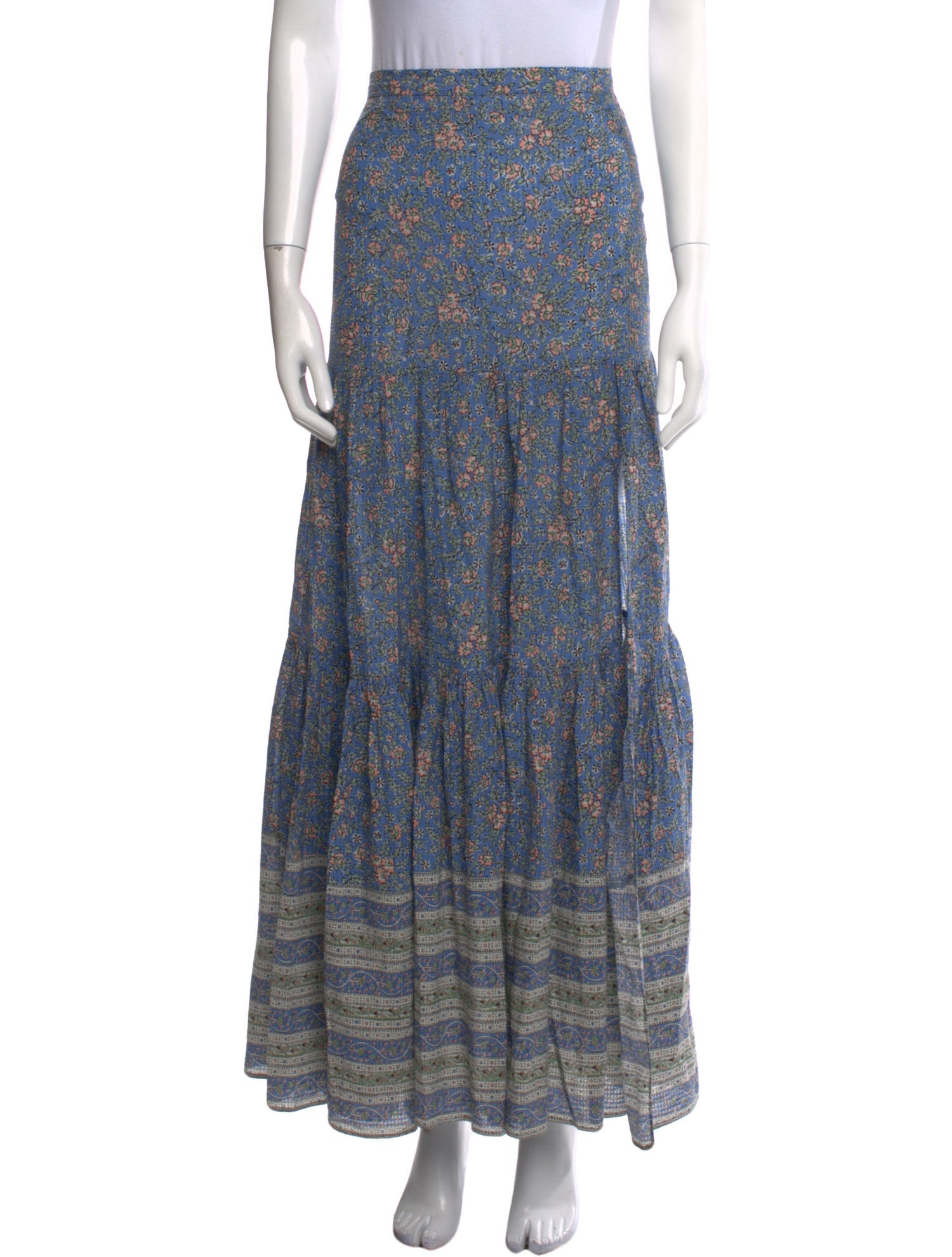 Veronica Beard Floral Print Long Skirt