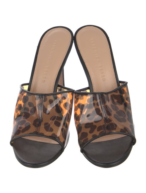 Veronica Beard PVC Animal Print Slides