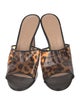 Veronica Beard PVC Animal Print Slides