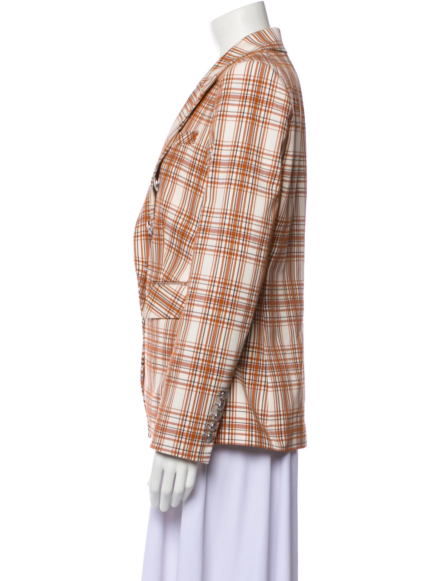 Veronica Beard Plaid Print Blazer