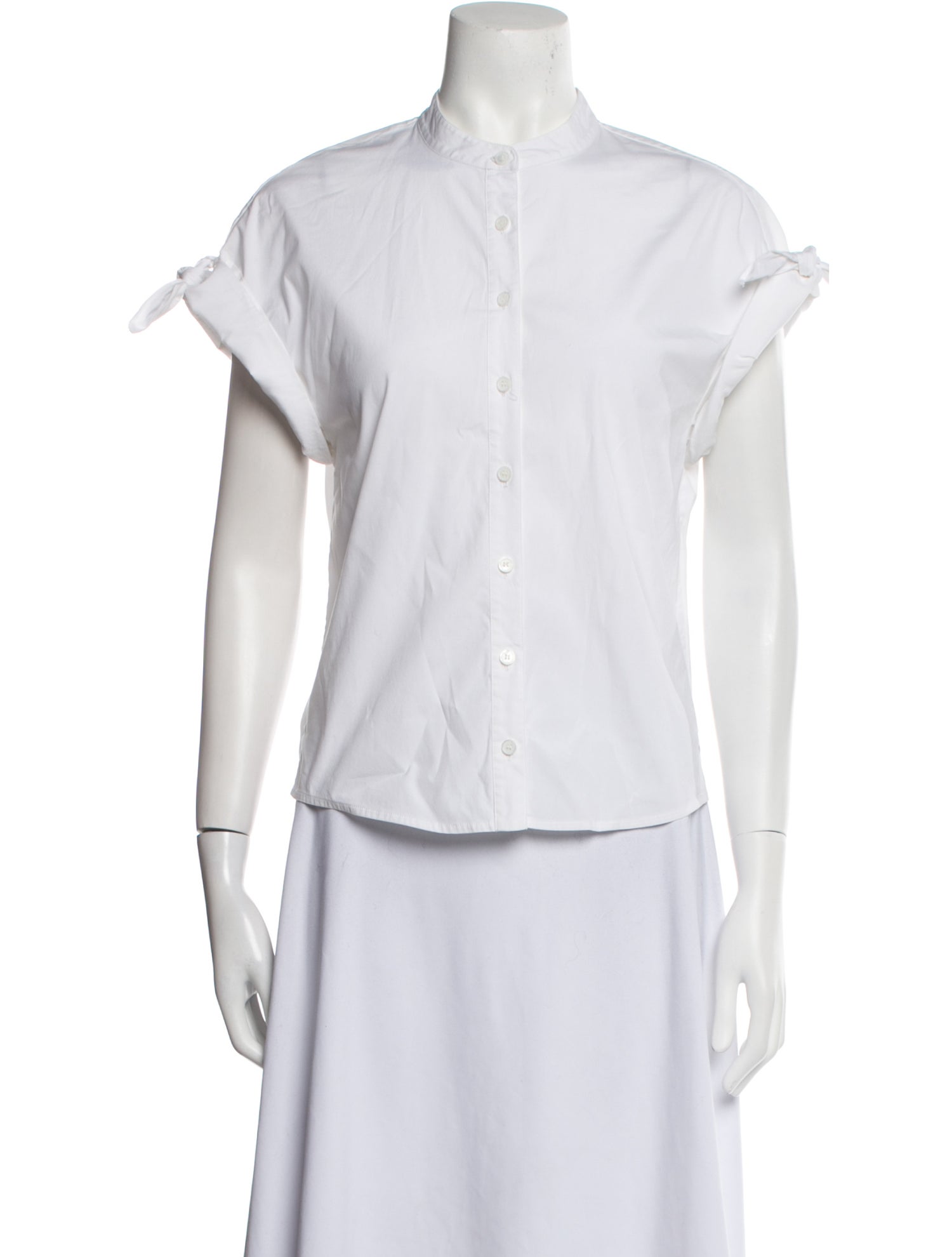 Veronica Beard Short Sleeve Button-Up Top