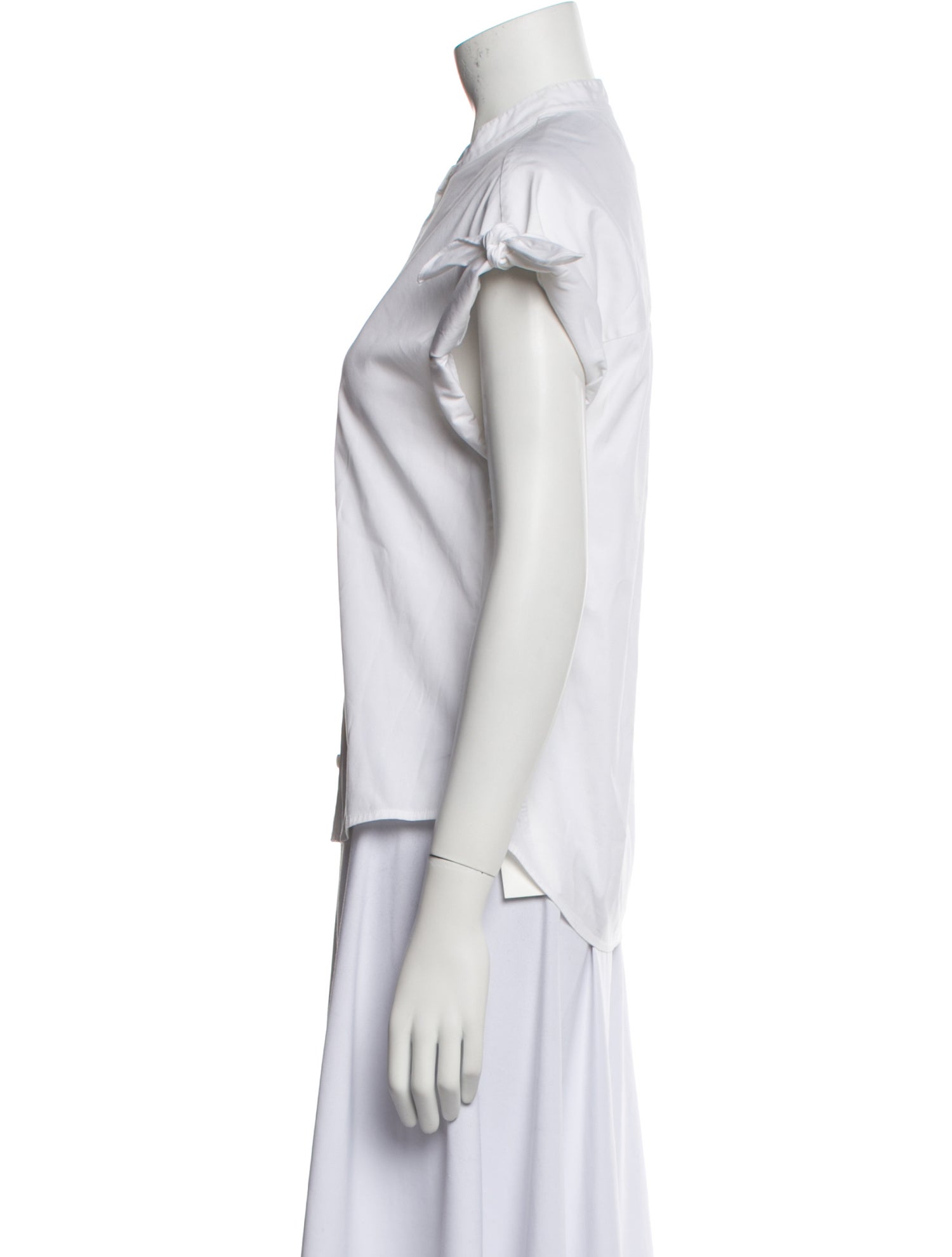 Veronica Beard Short Sleeve Button-Up Top