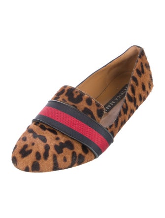 Veronica Beard Ponyhair Animal Print Loafers