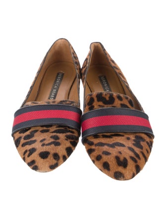 Veronica Beard Ponyhair Animal Print Loafers