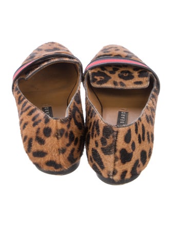 Veronica Beard Ponyhair Animal Print Loafers