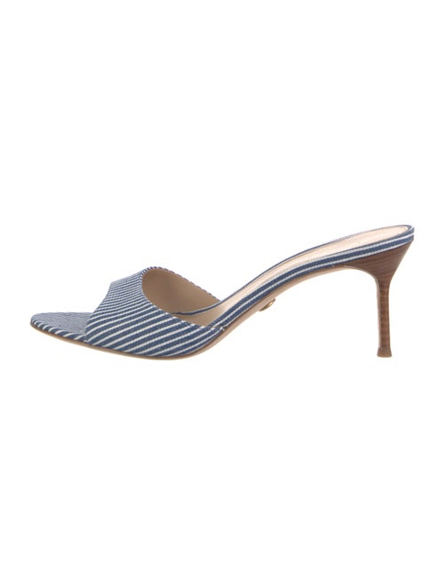 Veronica Beard Canvas Striped Slides