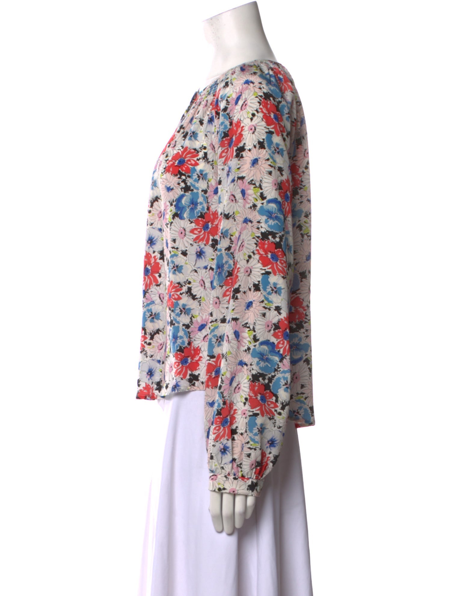 Veronica Beard Silk Floral Print Blouse