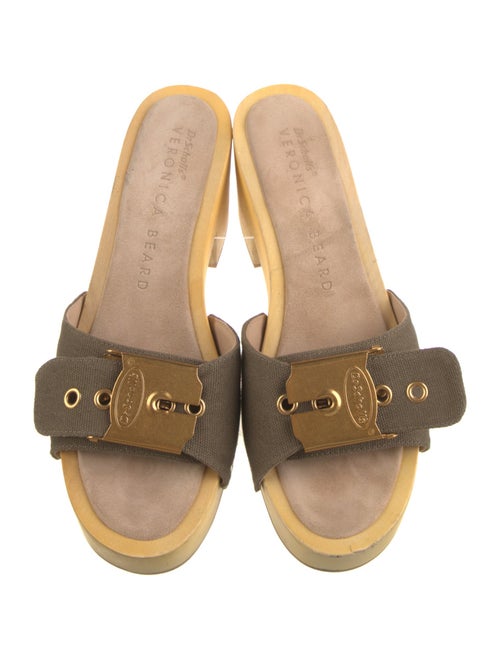 Veronica Beard Canvas Studded Accents Slides