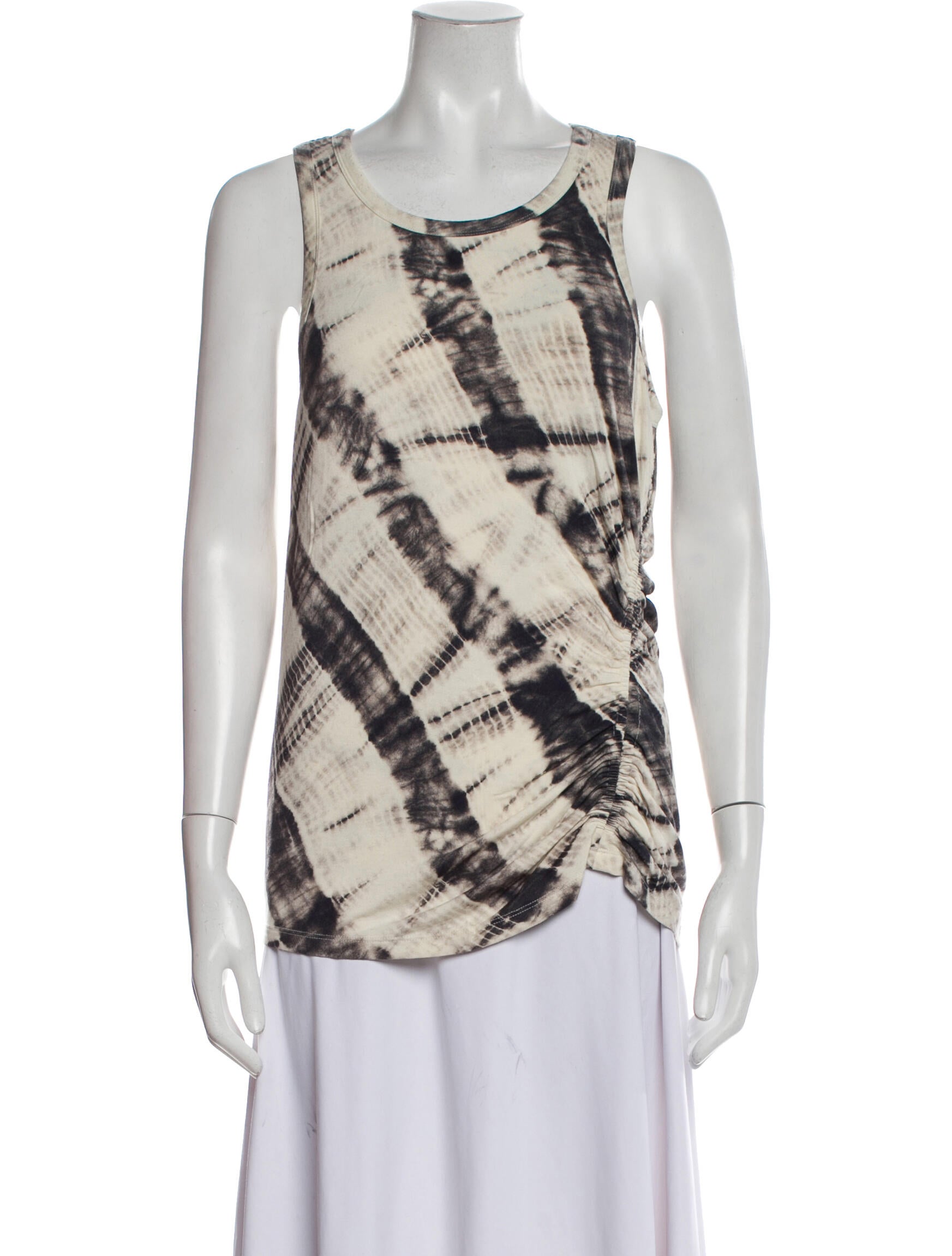 Veronica Beard Tie-Dye Print Scoop Neck Top