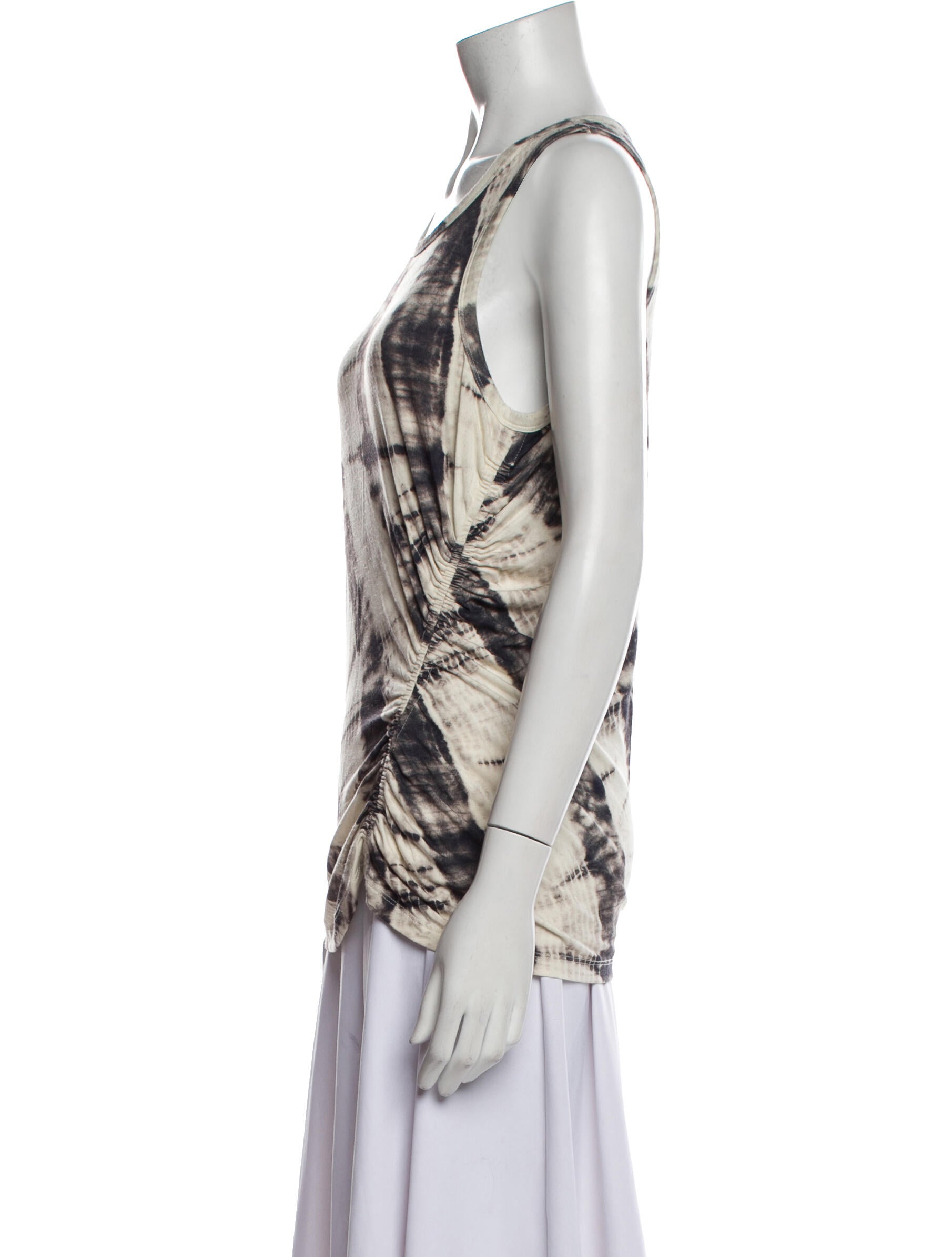 Veronica Beard Tie-Dye Print Scoop Neck Top