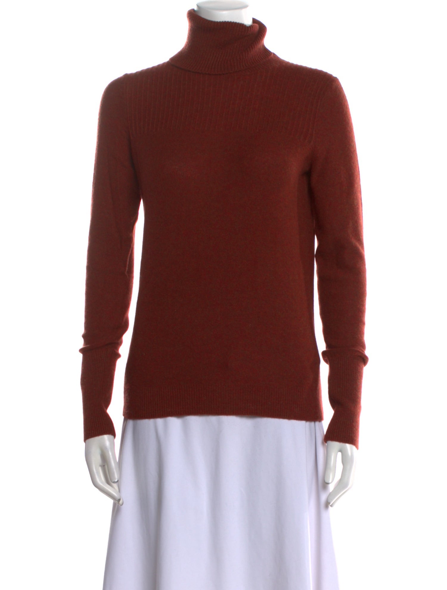 Celine Wool Turtleneck Sweater - Red Knitwear, Clothing