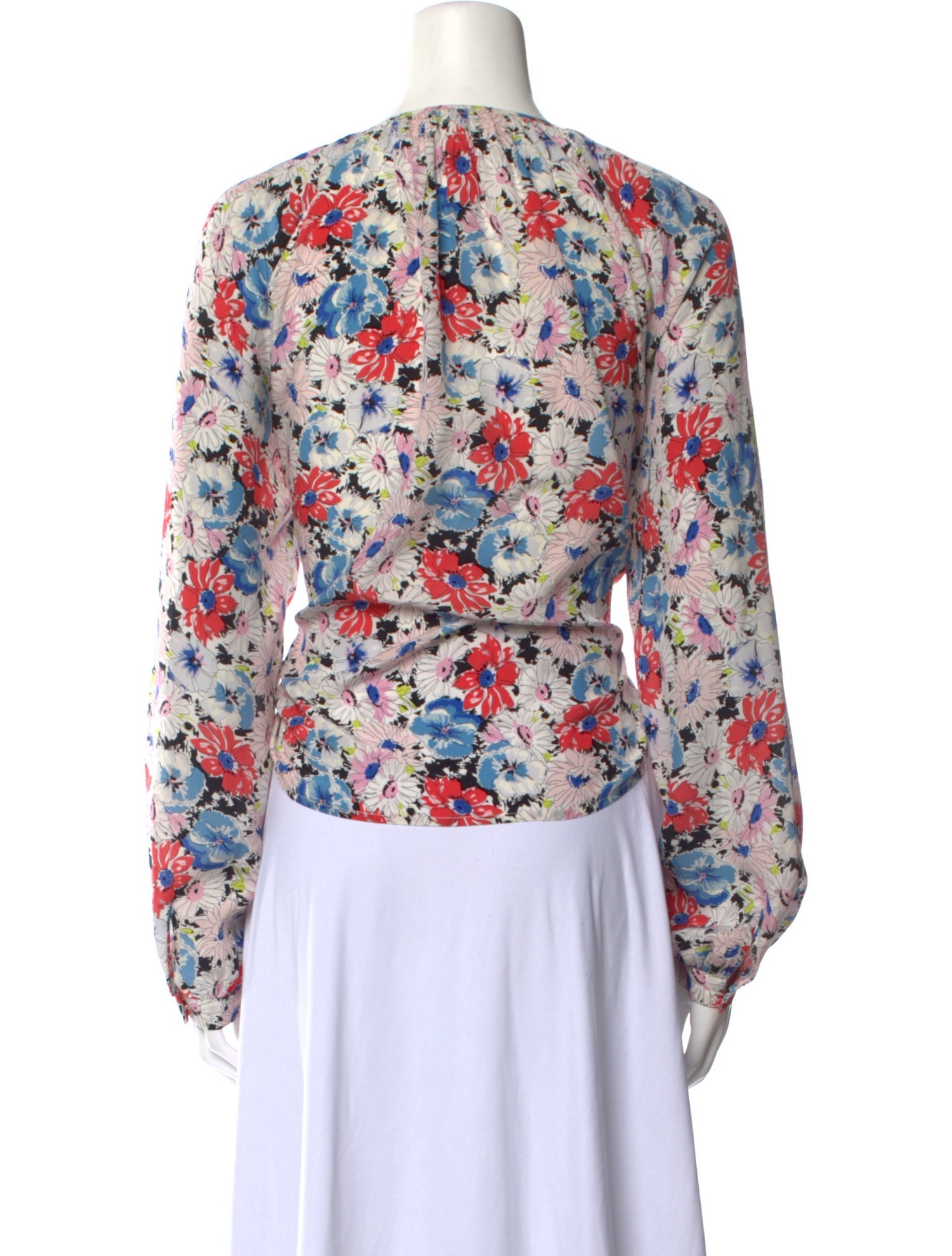 Veronica Beard Silk Floral Print Blouse