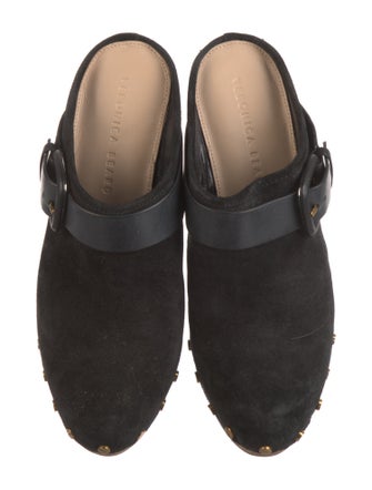 Veronica Beard Suede Studded Accents Mules