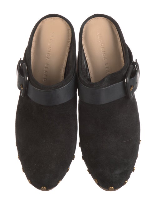 Veronica Beard Suede Studded Accents Mules