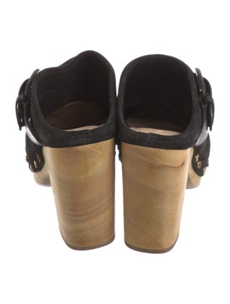 Veronica Beard Suede Studded Accents Mules