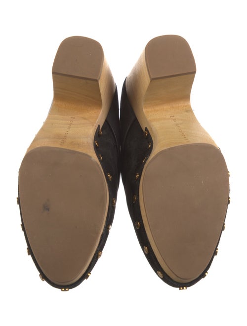 Veronica Beard Suede Studded Accents Mules