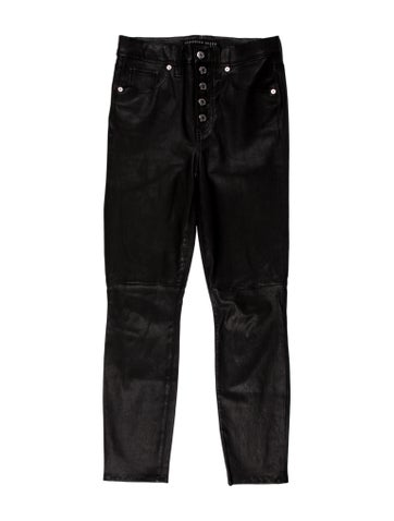 Veronica Beard Pants Lamb Leather Skinny Leg M