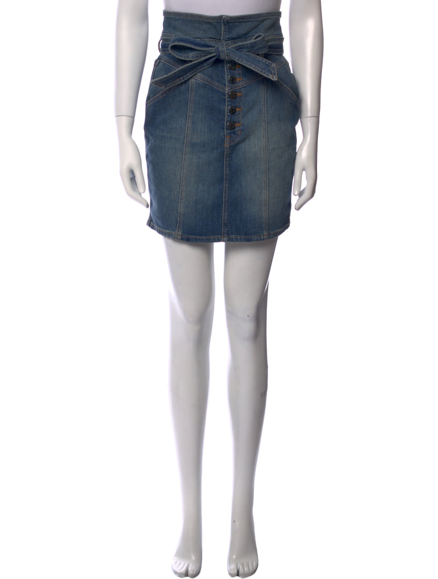 Veronica Beard Raw-Edge Trim Mini Skirt