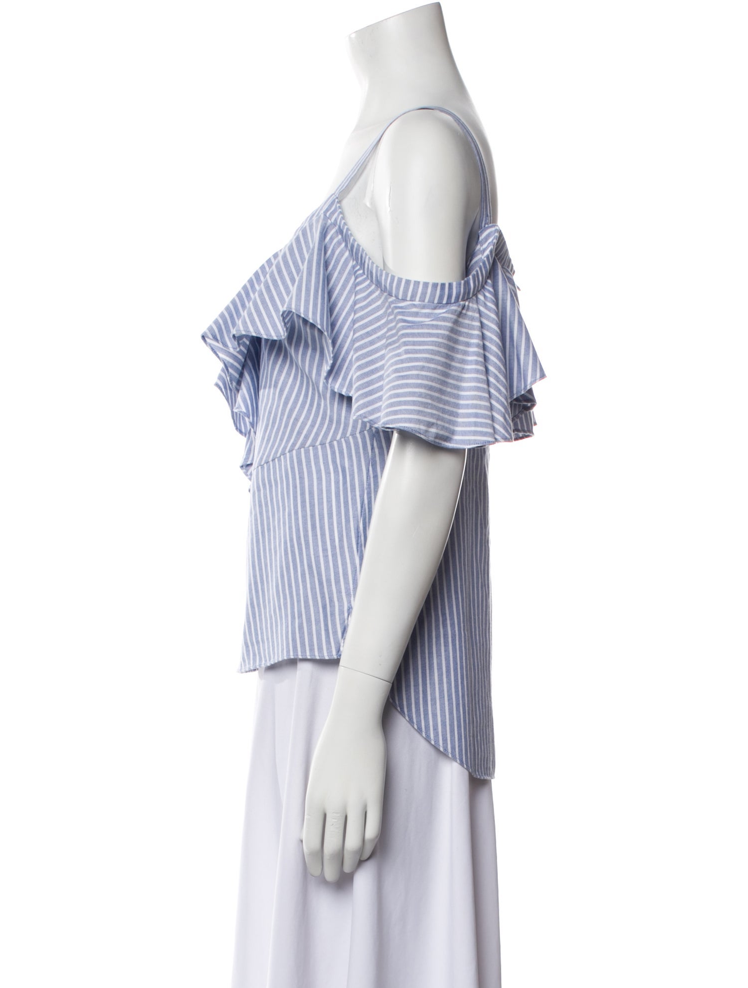 Veronica Beard Striped Off-The-Shoulder Blouse