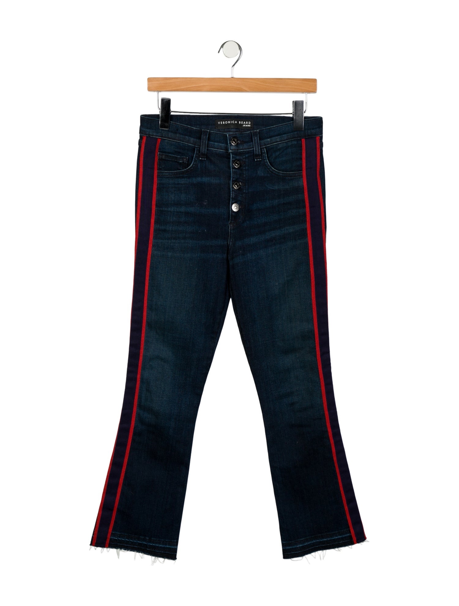 Veronica Beard Mid-Rise Straight Leg Jeans