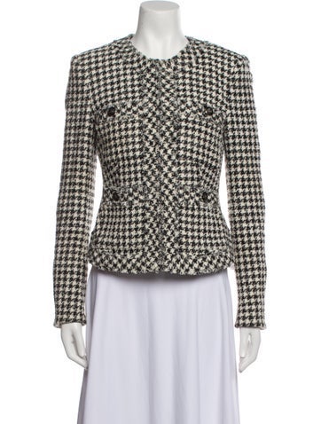 Veronica Beard Jackets Houndstooth Print Evening Jacket US 2 | XS