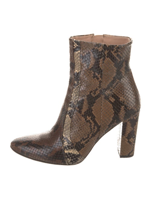 Veronica Beard Leather Animal Print Boots