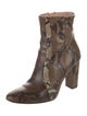 Veronica Beard Leather Animal Print Boots