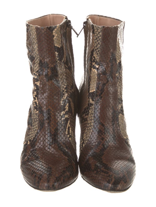 Veronica Beard Leather Animal Print Boots