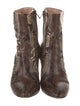 Veronica Beard Leather Animal Print Boots