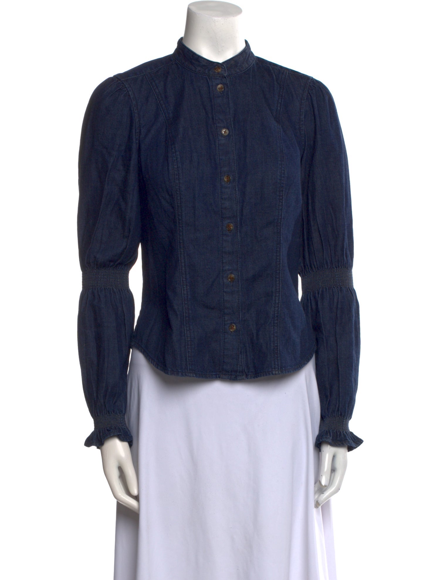 Veronica Beard Long Sleeve Button-Up Top