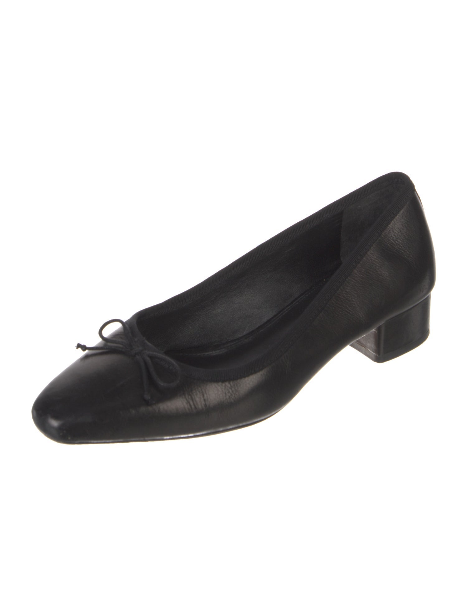 Veronica Beard Leather Bow Accents Ballet Flats
