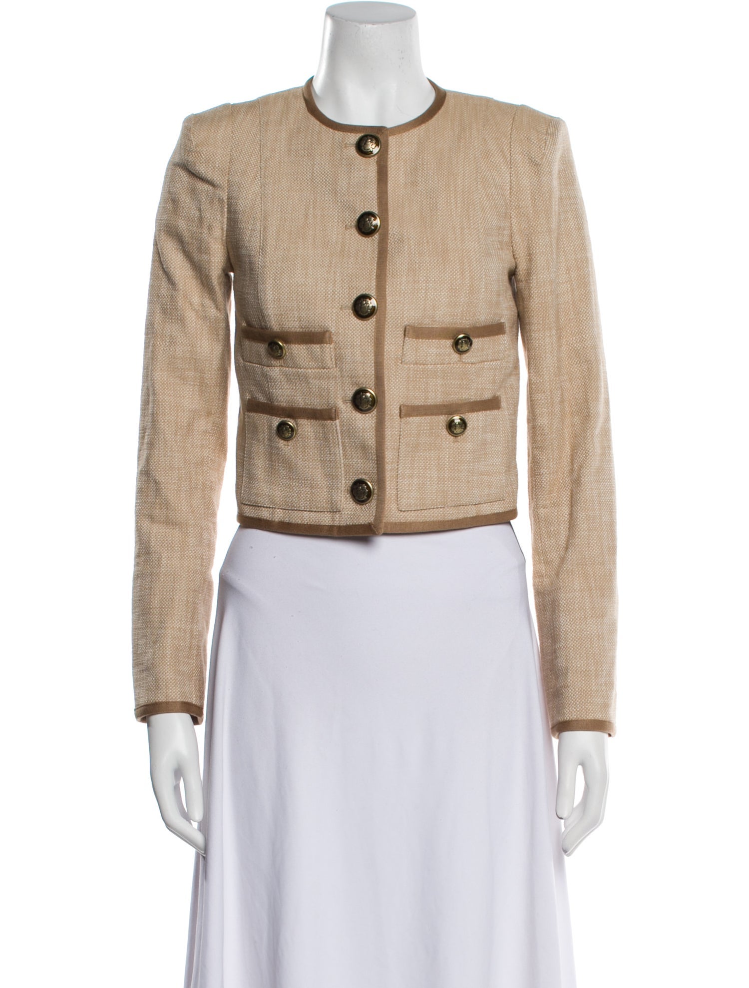 Veronica Beard Tweed Pattern Evening Jacket