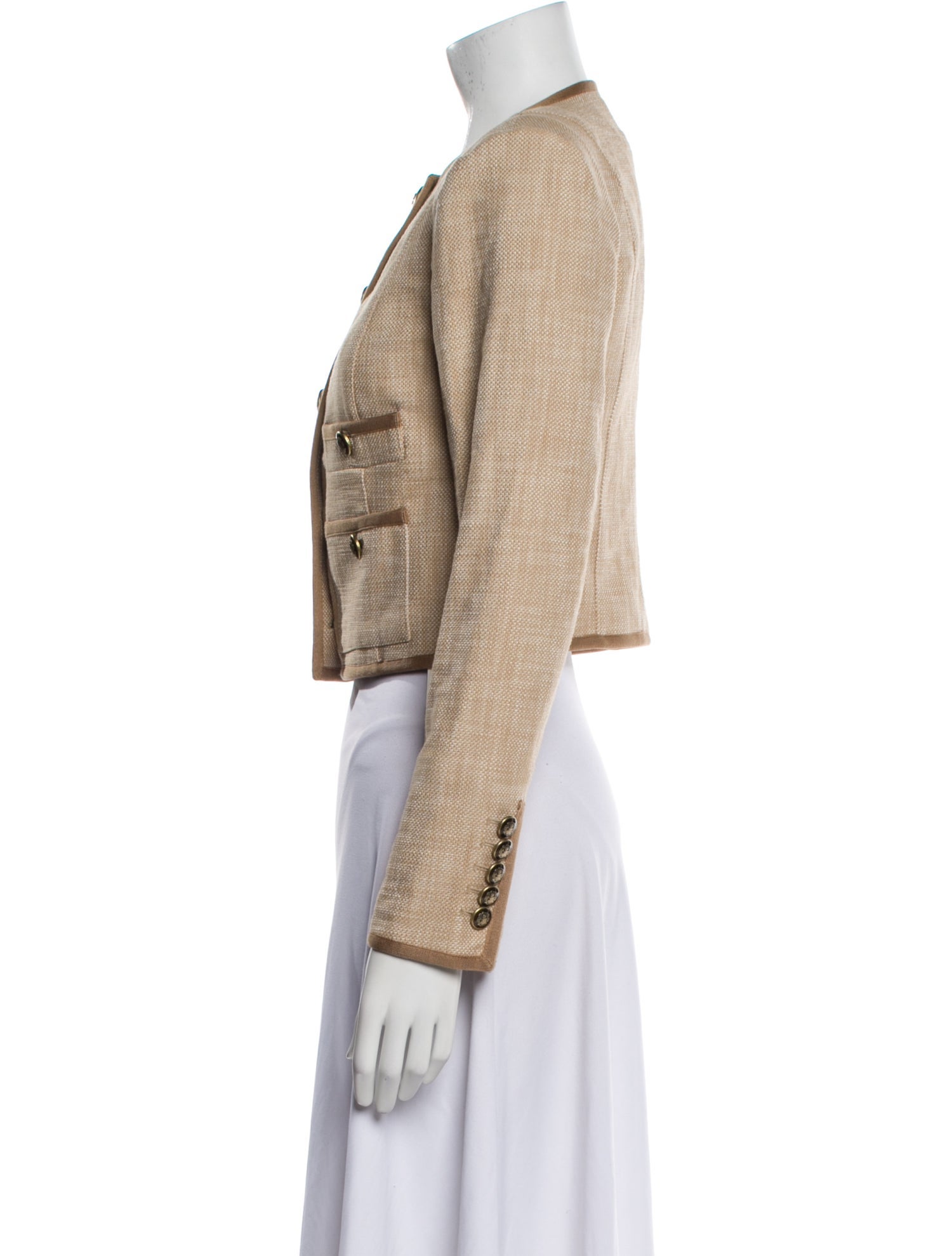 Veronica Beard Tweed Pattern Evening Jacket