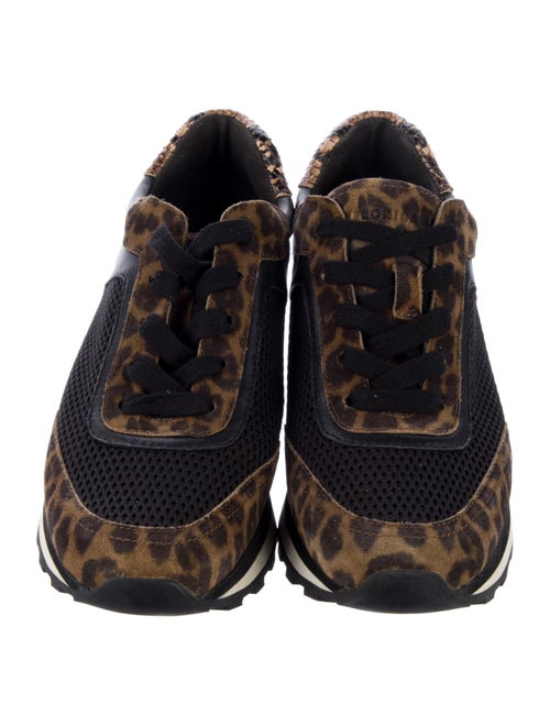Veronica Beard Mesh Animal Print Athletic Sneakers