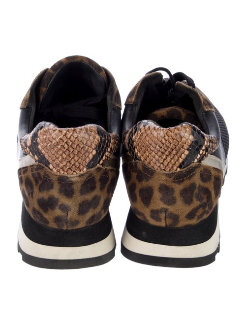 Veronica Beard Mesh Animal Print Athletic Sneakers