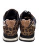 Veronica Beard Mesh Animal Print Athletic Sneakers