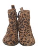 Veronica Beard Ponyhair Animal Print Lace-Up Boots